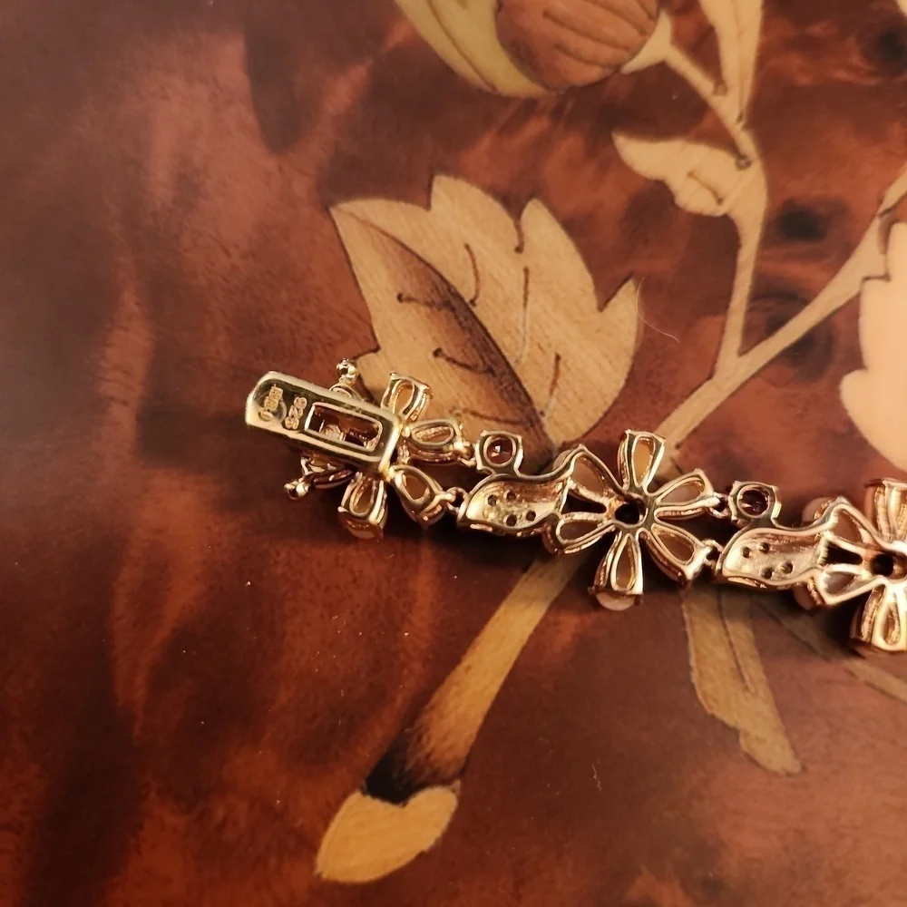 JTV Pink Opal 18k Rose Gold Over Sterling Silver Bracelet - Picture 10 of 11